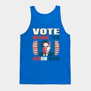 Vintage Style Voting Campaign Richard Nixon 1968 "Nixon Now" Tank Top